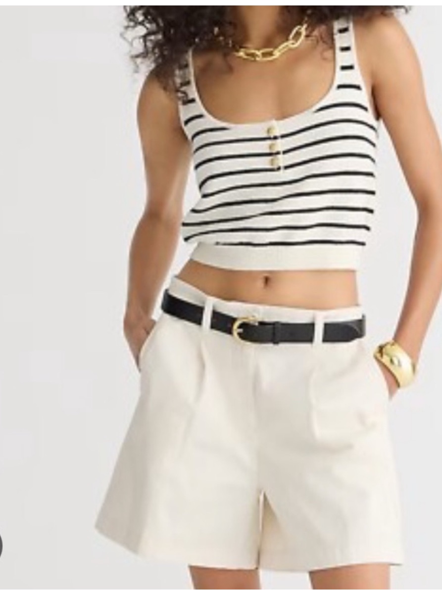 J Crew Pleated Capeside Chino Short Women’s 10 419